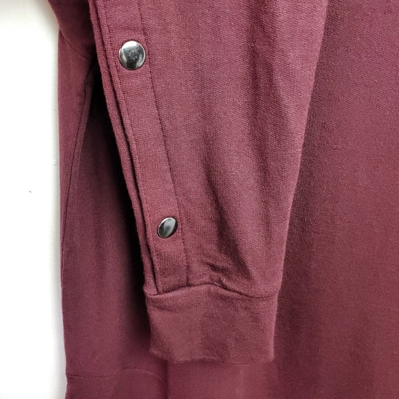 J. Jill Petite Wineberry Terry Sweatshirt Style Pullover Dress Size XSP - Picture 4 of 8